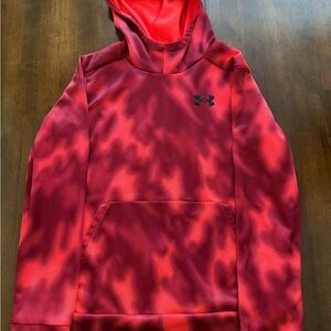 Under Armour Men's Red and Black Patterned Hoodie
